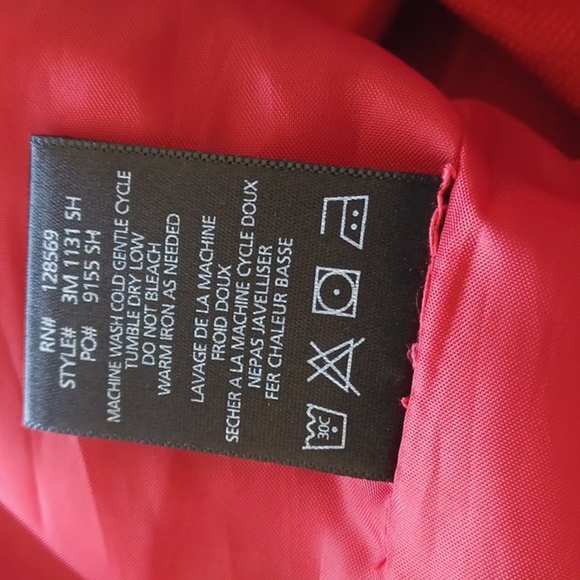 Members Only Mens Red Zipup Front Pockets Bomber Jacket Size XLarge - Picture 9 of 9